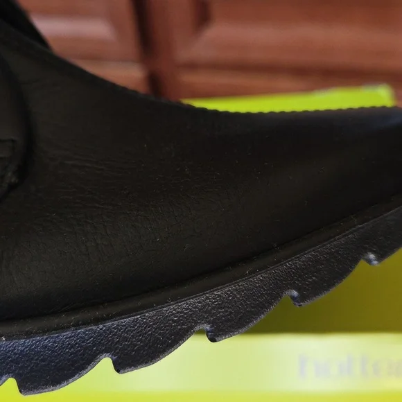 Hotter Tamara Black Leather Boots Made in England Women's Size 6.5 - Picture 4 of 10
